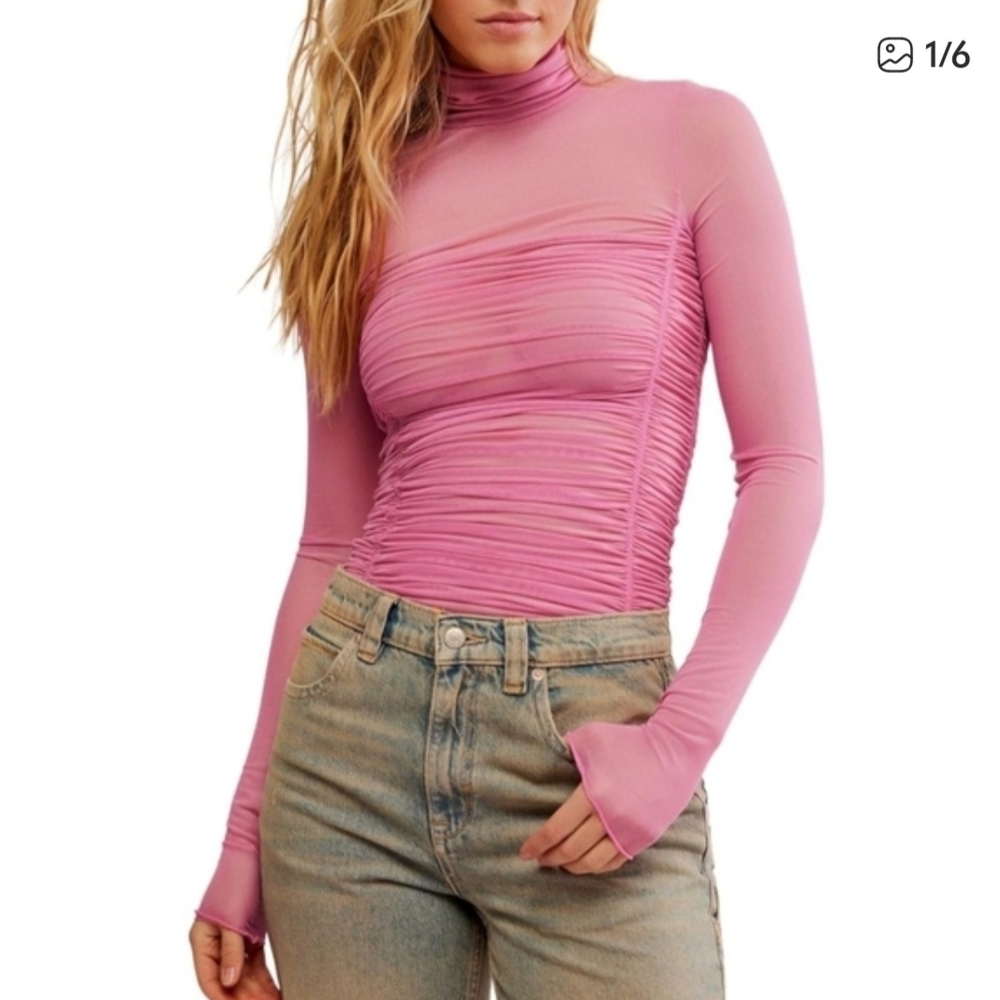 FREE PEOPLE MESH BODYSUIT - Picture 4 of 4